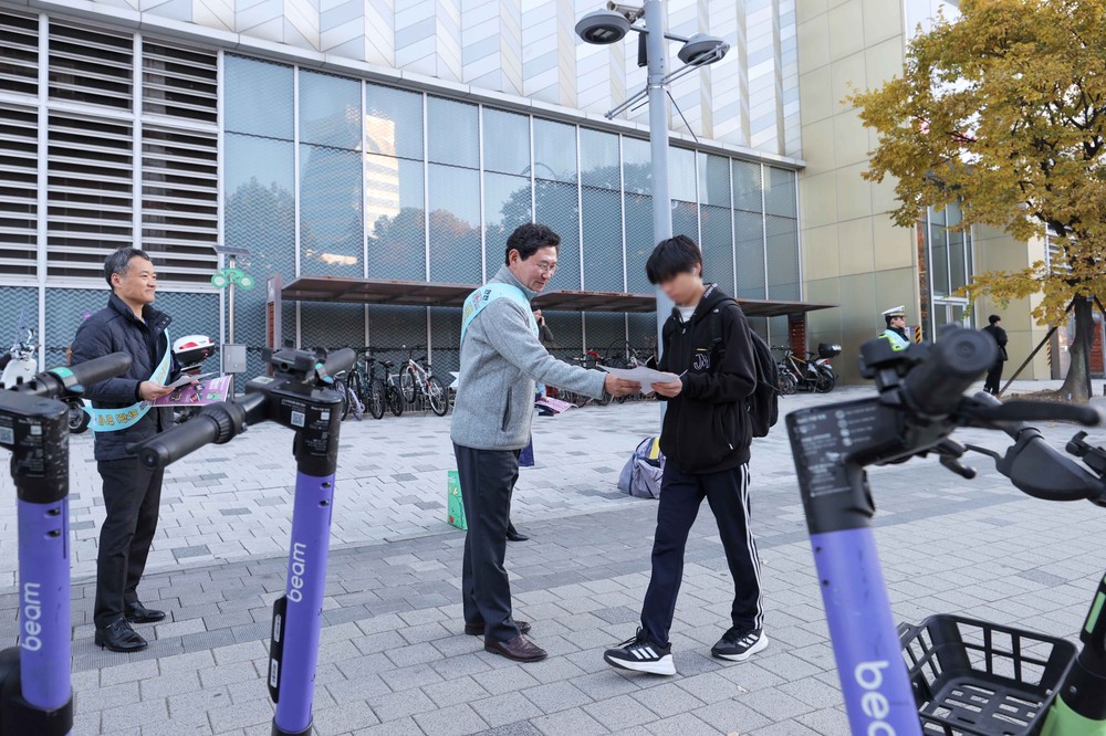 이상일 용인특례시장, 공유 모빌리티 안전 캠페인 동참