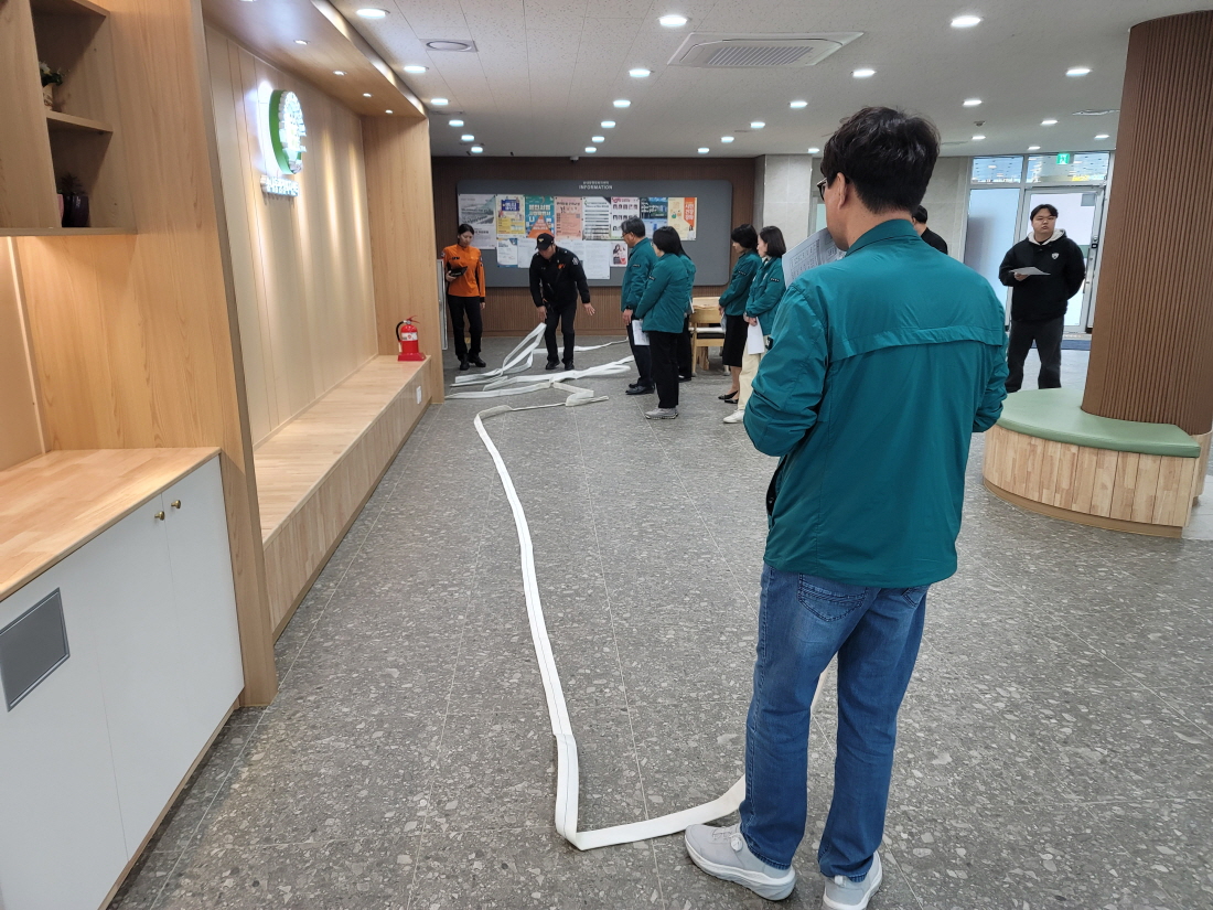 송내동 행정복지센터, 화재 대응 역량 강화 위한 소방 합동훈련 실시