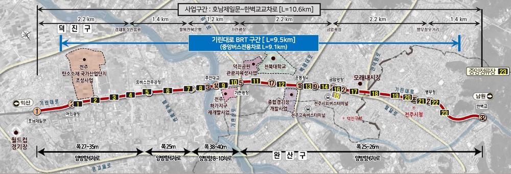 전주, 간선급행버스체계(BRT) 시대 ‘성큼’