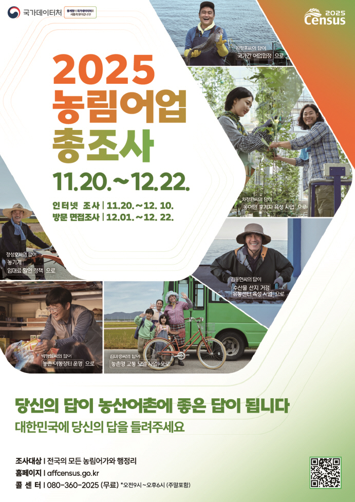 창원특례시, ‘2025 농림어업총조사’ 실시