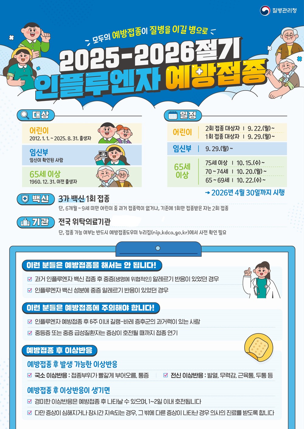 독감 유행 급증! 예방접종 서두르세요