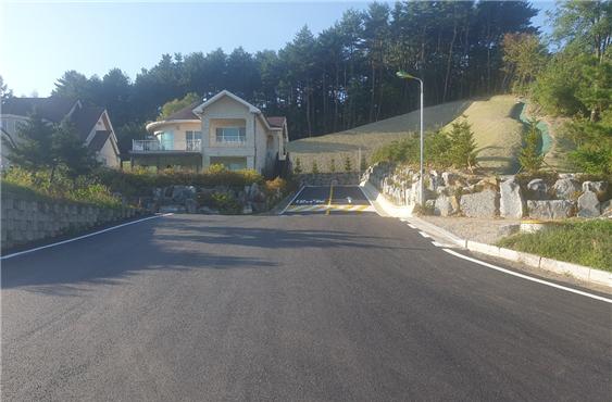 평창군 대관령면 수하리 옹벽 붕괴위험시설 보수공사 완료
