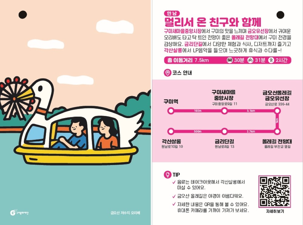구미, 팔도장터 관광열차 첫 운행에 감성 가이드 엽서 더했다