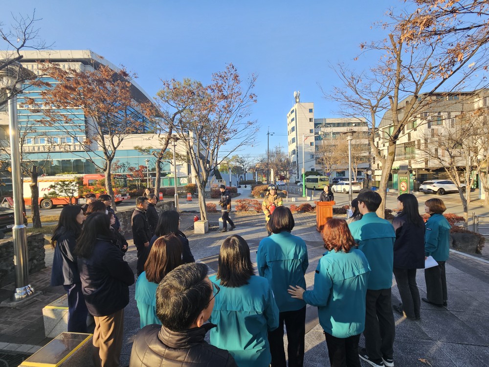 거창읍, 2025년도 거창읍·소방서 합동소방훈련 실시