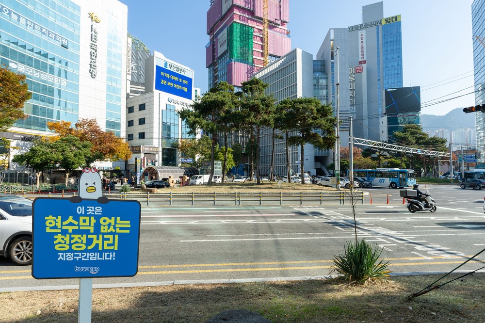 부산진구, 서면교차로 ‘현수막 없는 청정거리’ 조성 완료