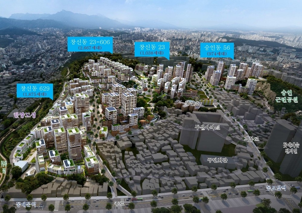 창신동 23-606번지·629번지 일대, 지상 최고 29층 4542세대 주택단지 조성 계획