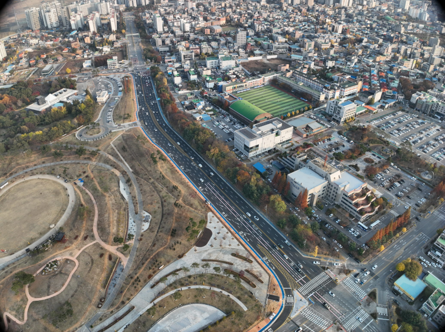 아산시, 시청 앞 문화로 확포장공사(1구간) 개통으로 교통 불편 해소