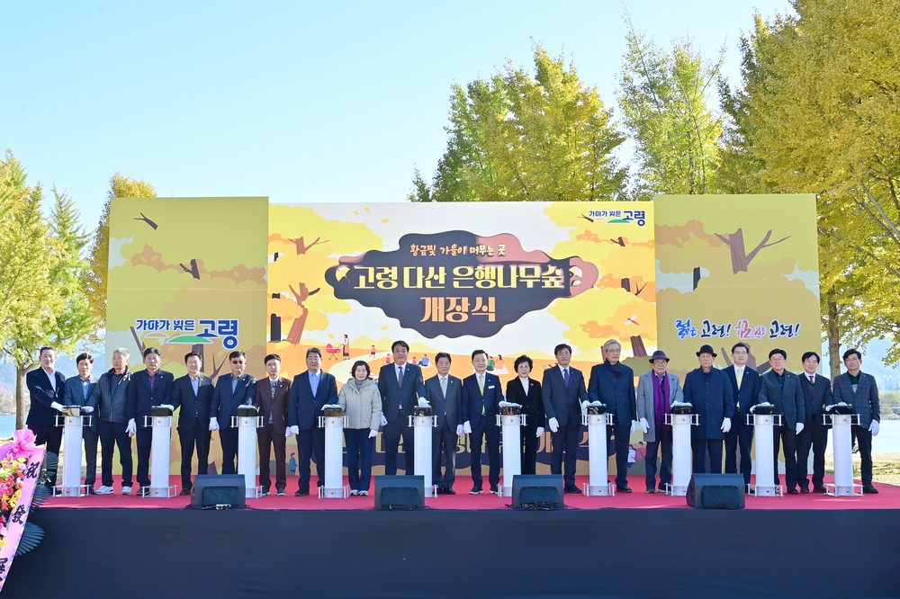 고령다산 은행나무숲, ‘황금빛 가을 정원’ 개장식 개최