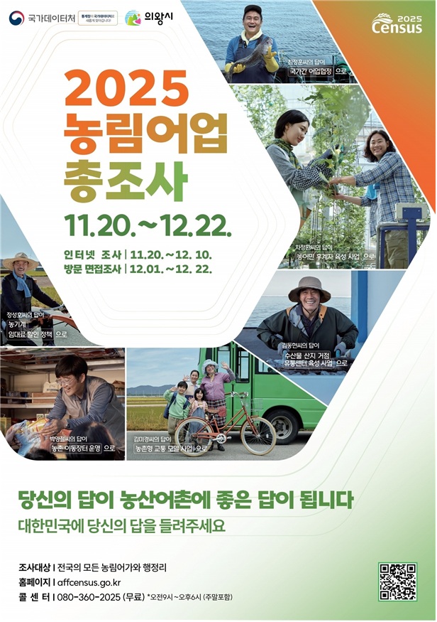 의왕시, 2025 농림어업총조사 실시