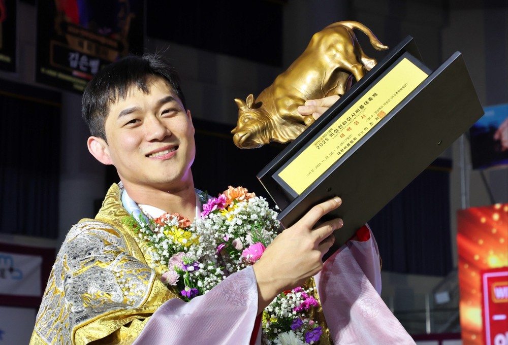 울주군청 해뜨미씨름단 노범수, 의성천하장사씨름대축제 태백장사 등극