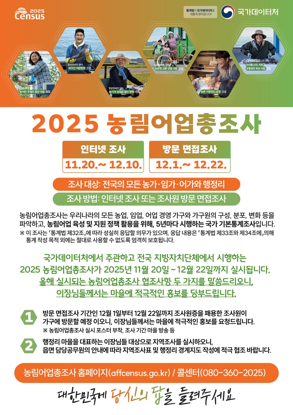 예천군, ‘2025 농림어업총조사’ 실시