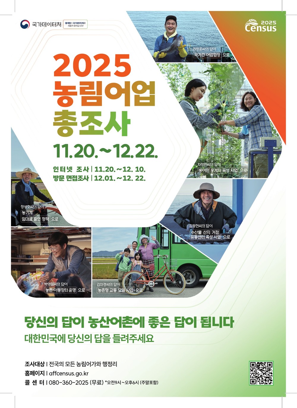 의령군, 5,485가구 대상 ‘2025 농림어업총조사’ 실시