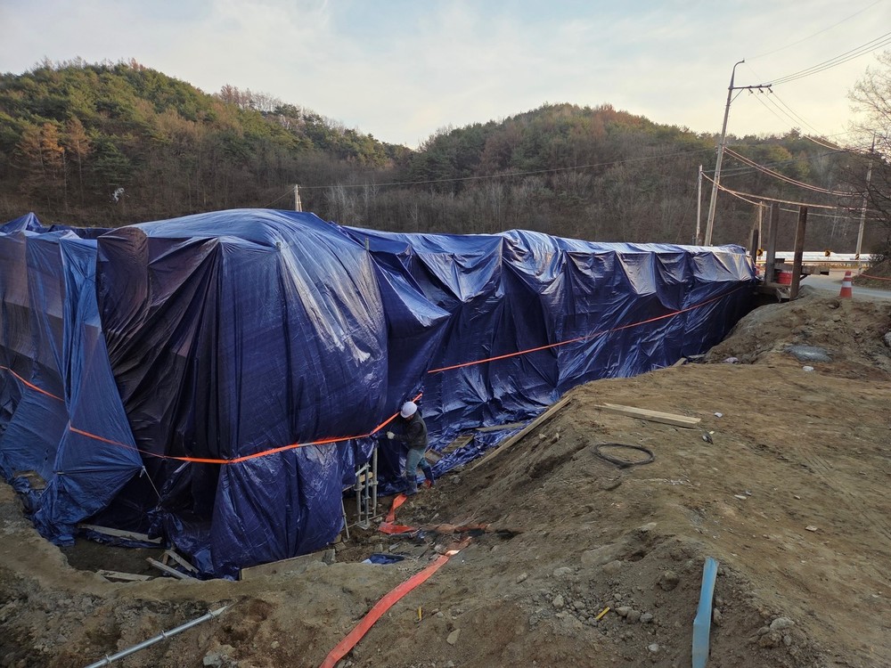 봉화군, 안전확보를 위한 동절기 시공 중지 시행