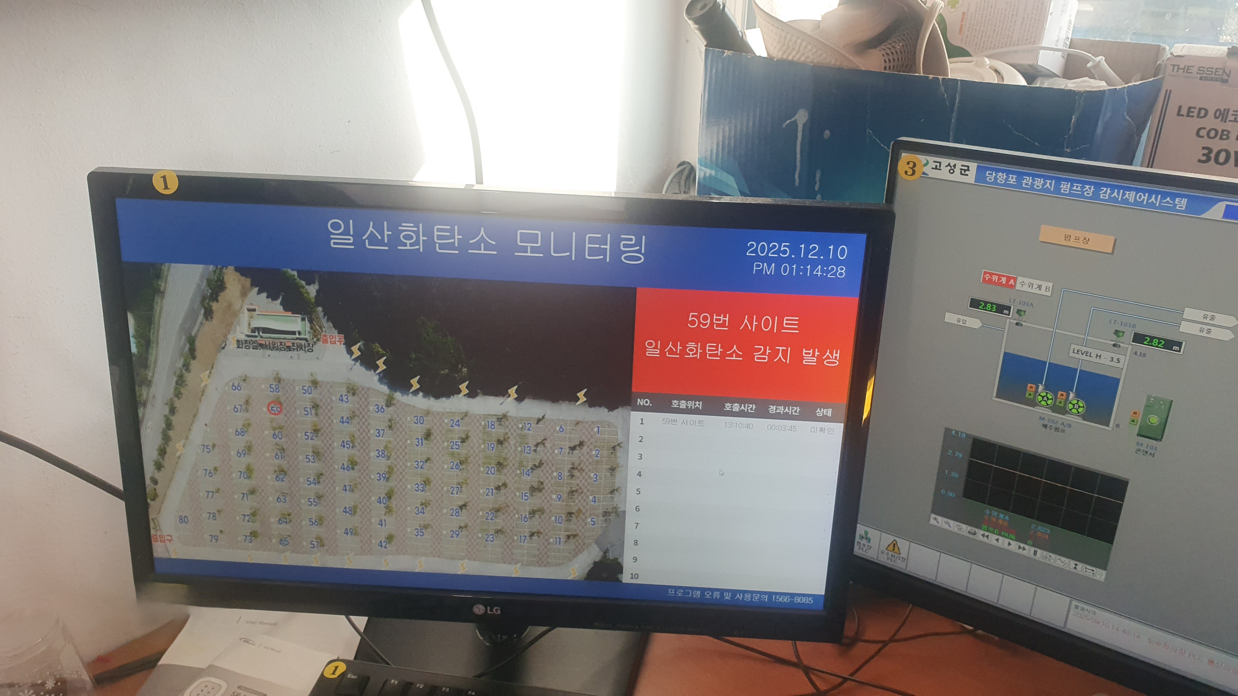 ‘겨울철 야영장 안전사고예방을 위한’ 고성 당항포관광지 오토캠핑장 일산화탄소 경보시스템 구축