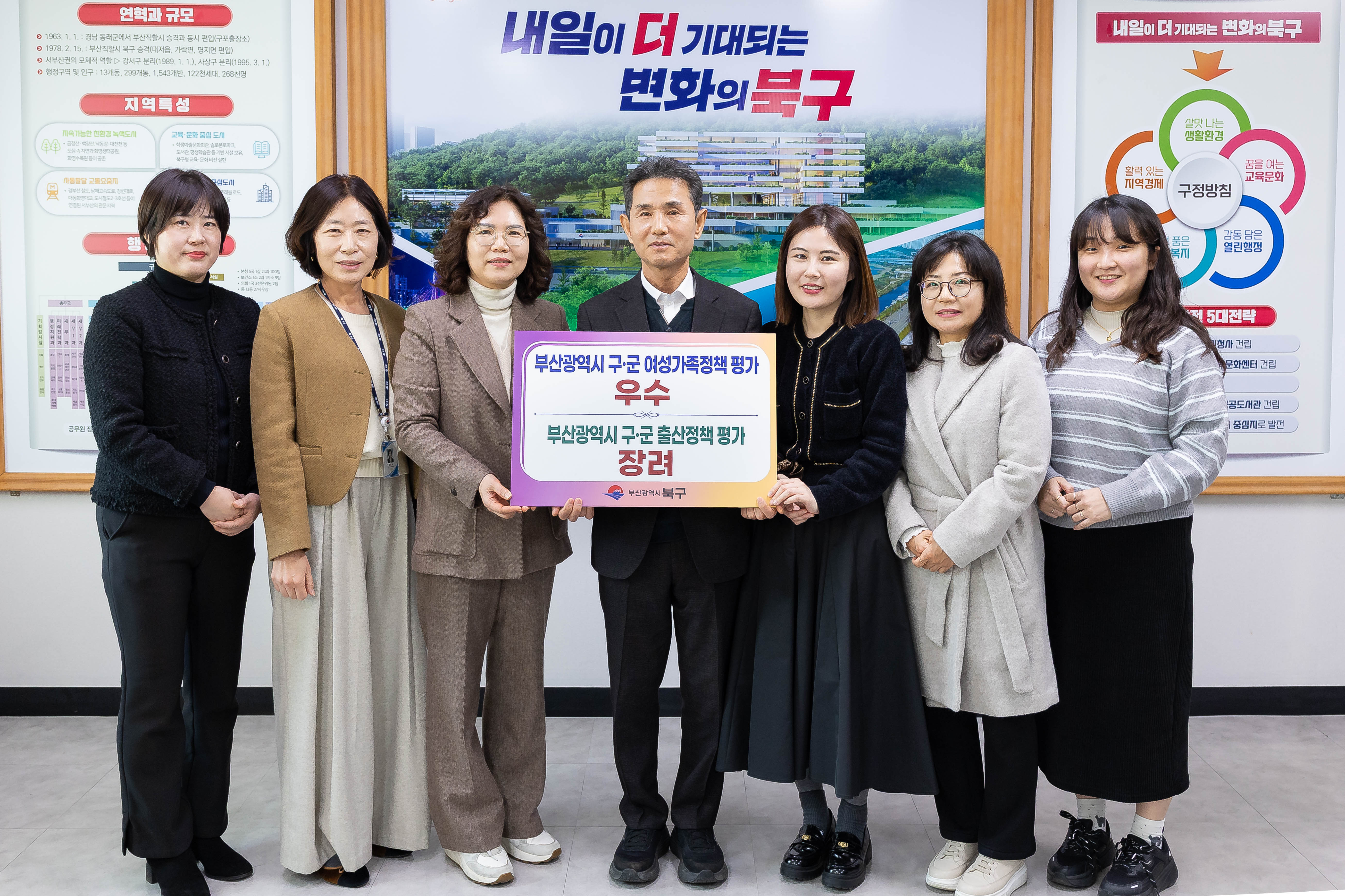부산 북구, 2025년 부산광역시 주관 ‘여성가족정책·출산정책 평가’ 우수상 수상