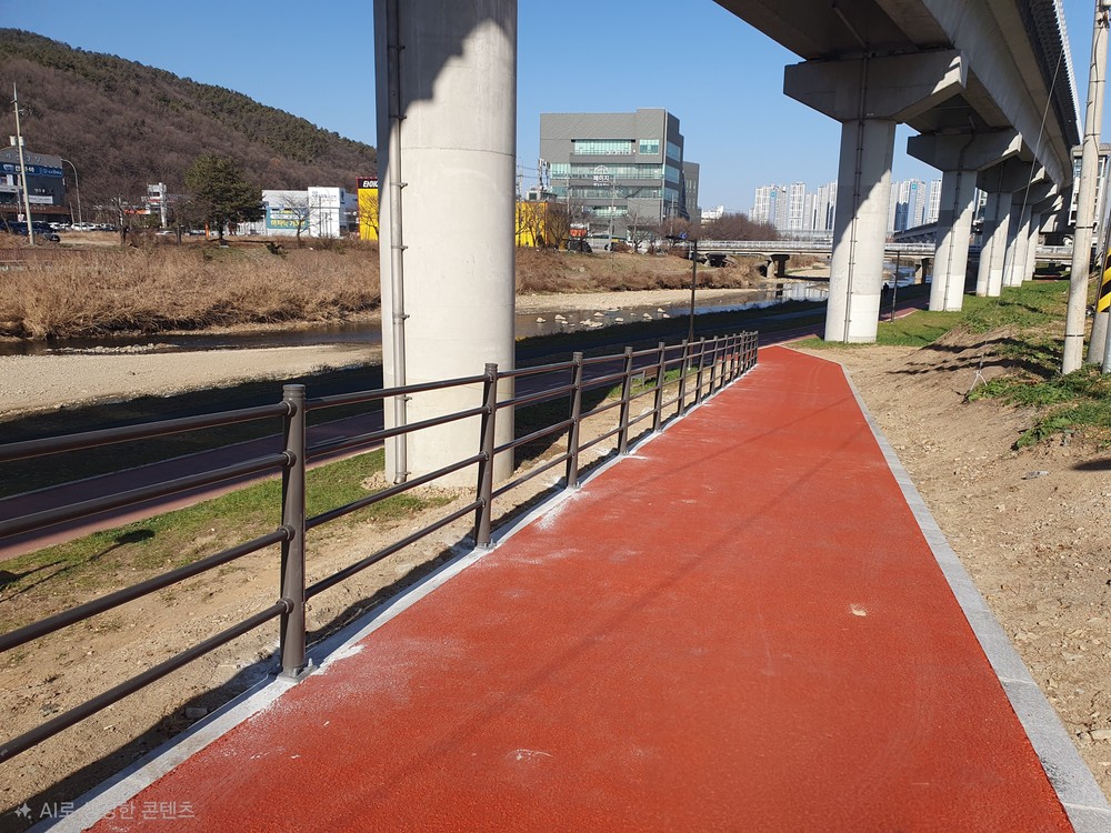 용인특례시 처인구, 고림동 903-48번지 경안천에 진입로 조성