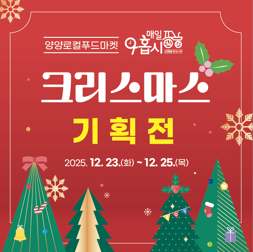 양양로컬푸드마켓 ‘매일아홉시’, 크리스마스 맞이 고객 감사 이벤트 운영