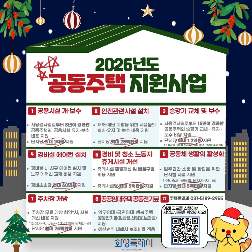 화성특례시, 2026년도 공동주택 승강기 교체 및 보수 지원사업 대상단지 모집