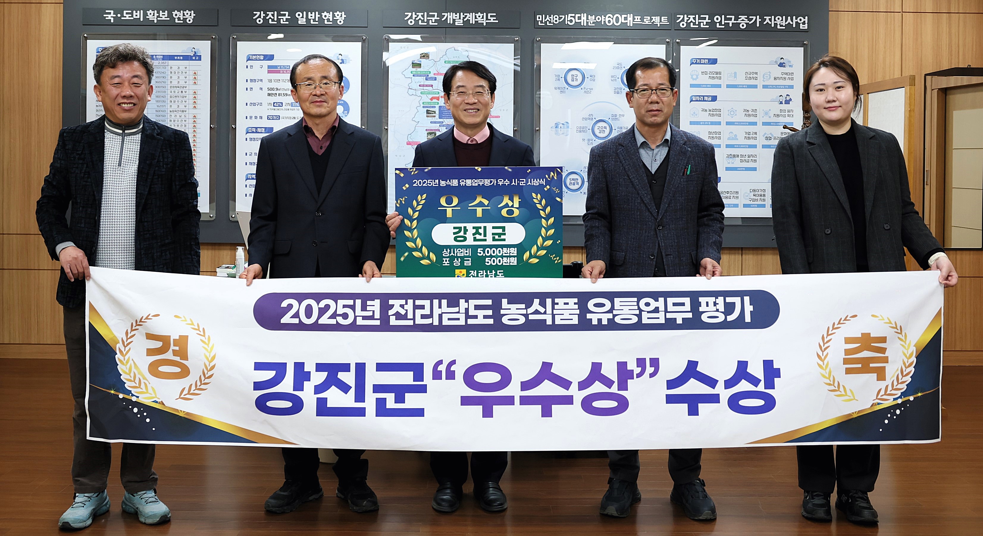 강진군, 2025년 농식품 유통업무 평가 ‘우수상’ 수상