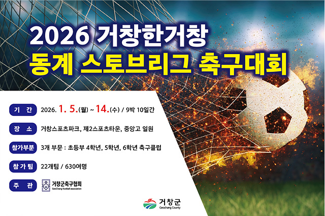 거창군, 2026 거창한거창 초등부 축구 동계 스토브리그 개최