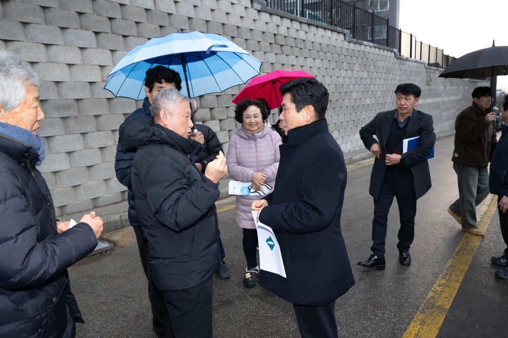 제천시, 청전현대아파트 옹벽 개축공사 현장점검