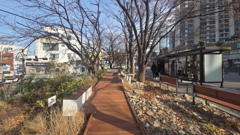 해운대구, 미포오거리 경관녹지에서 쉬어가세요