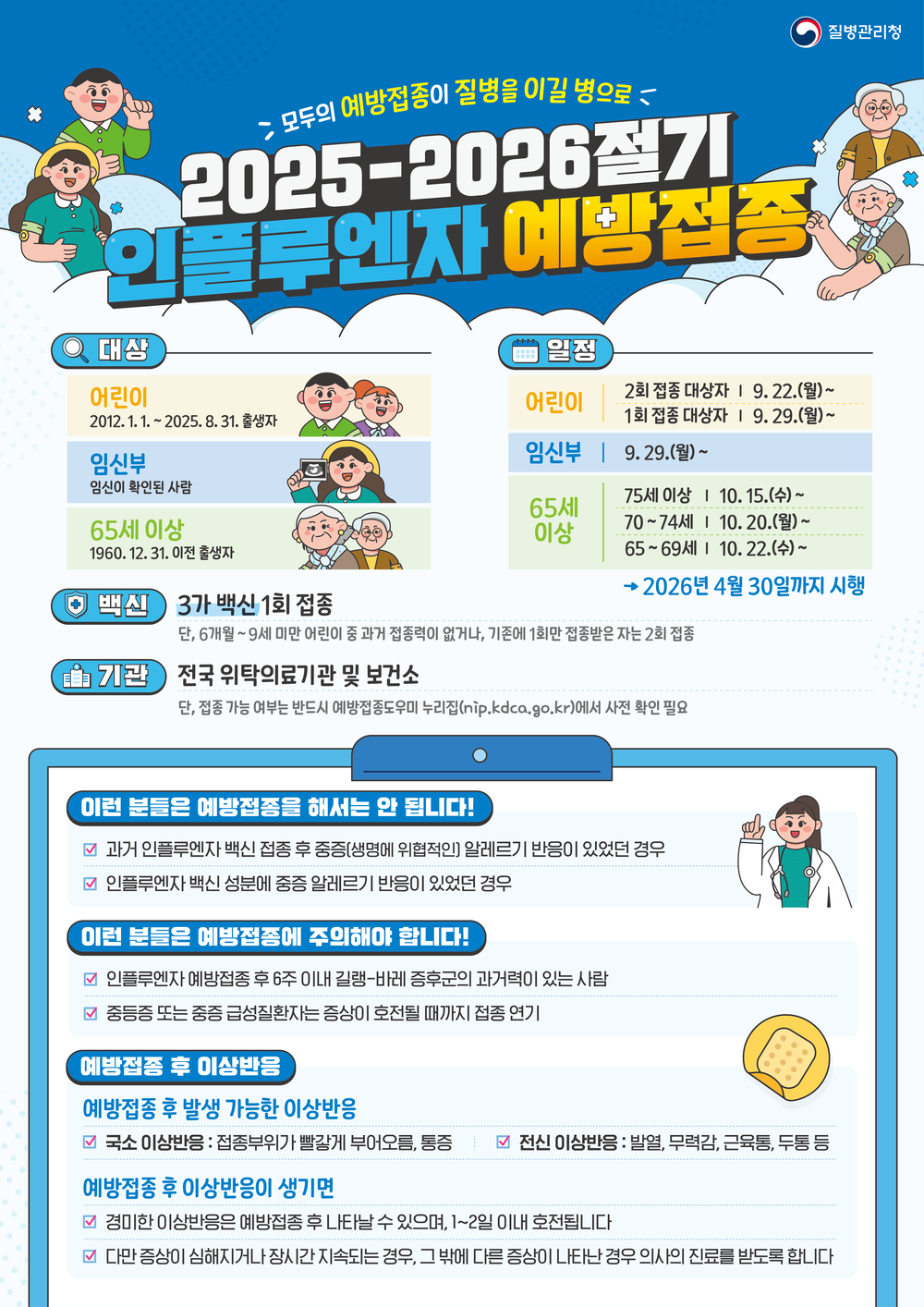 거제시, 인플루엔자(독감) 여전히 유행 “인플루엔자 예방접종 권고”
