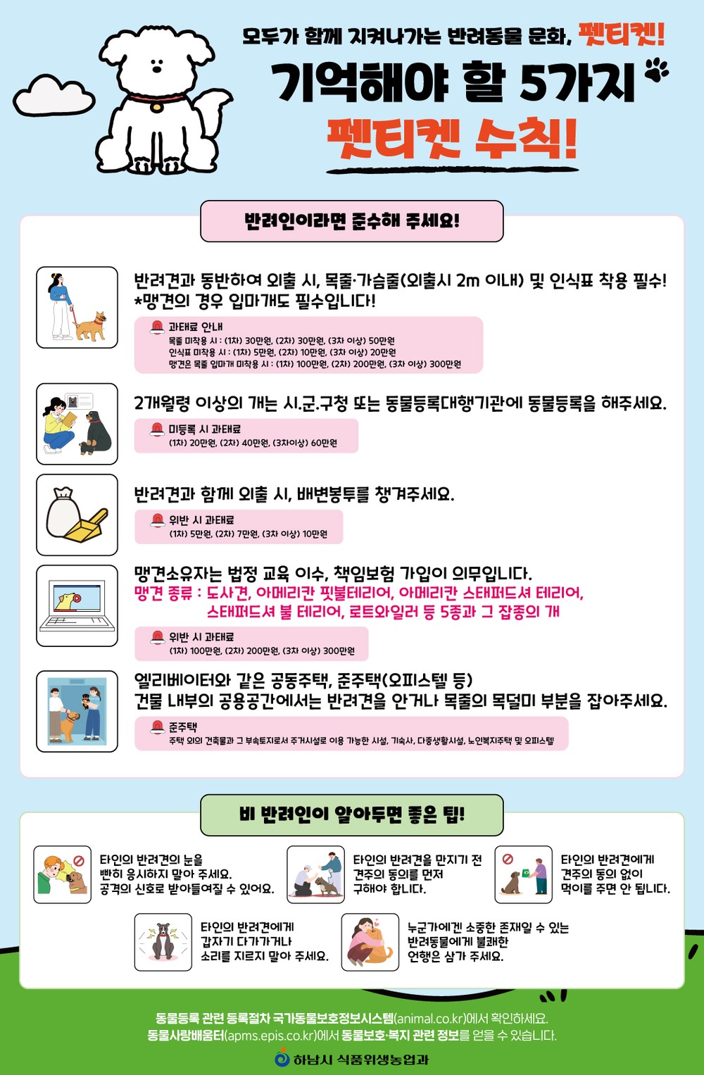 하남시, 동물보호센터 운영 내실화…'책임 있는 반려 문화' 선도