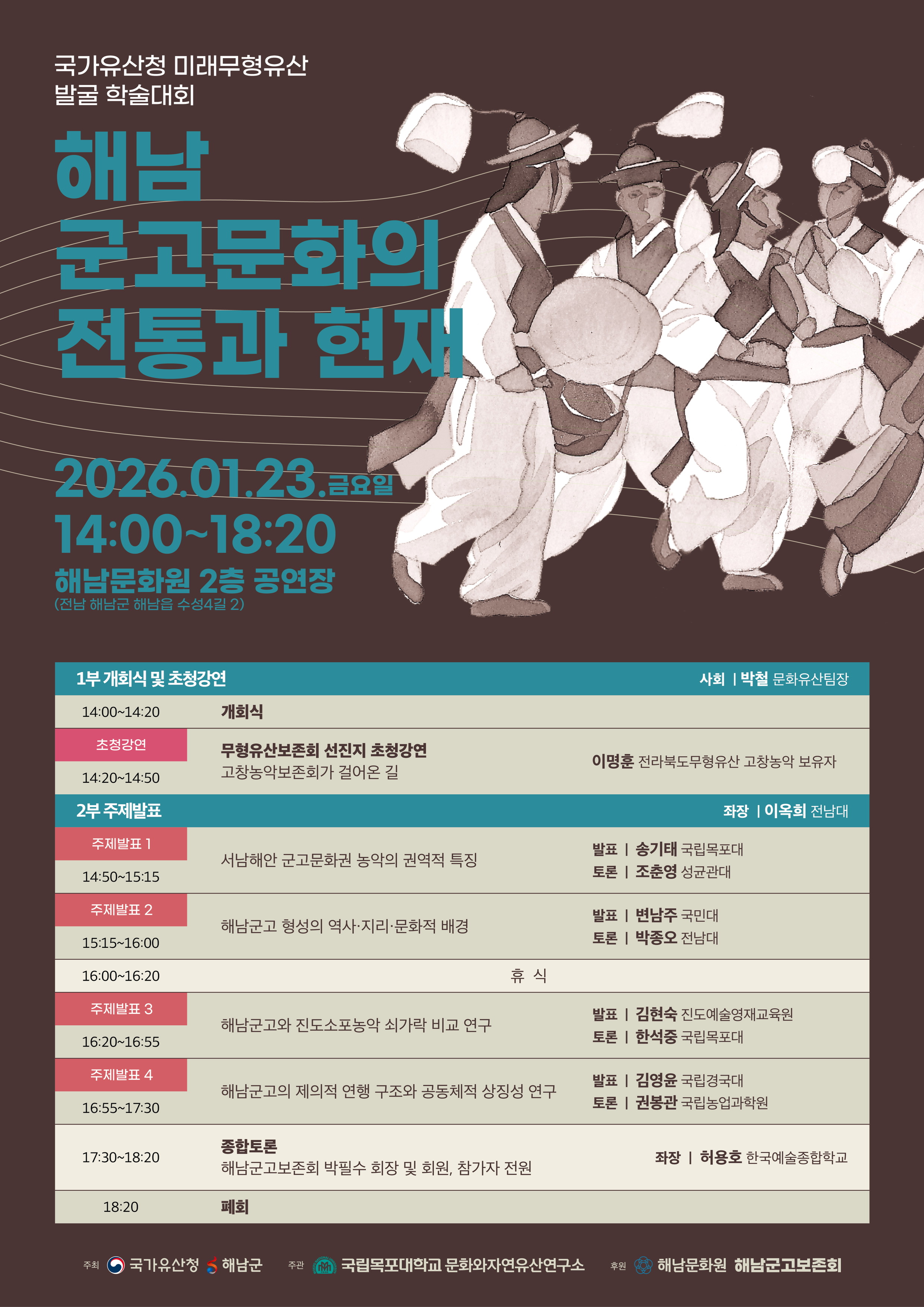 해남군, 오는 23일 ‘해남 군고문화의 전통과 현재’ 학술대회 개최