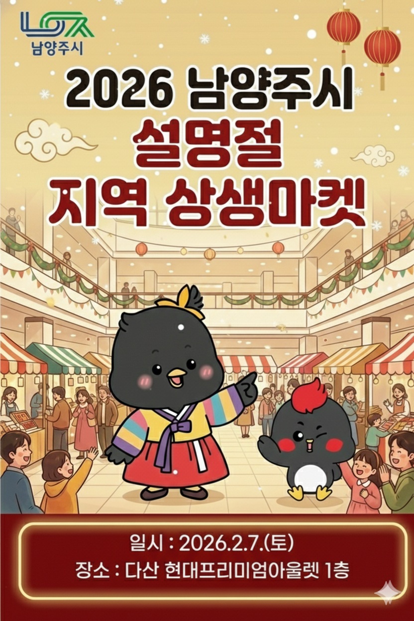 남양주시, 다산 현대프리미엄아울렛과 함께하는 ‘설 명절 지역 상생마켓’ 참가기업 모집