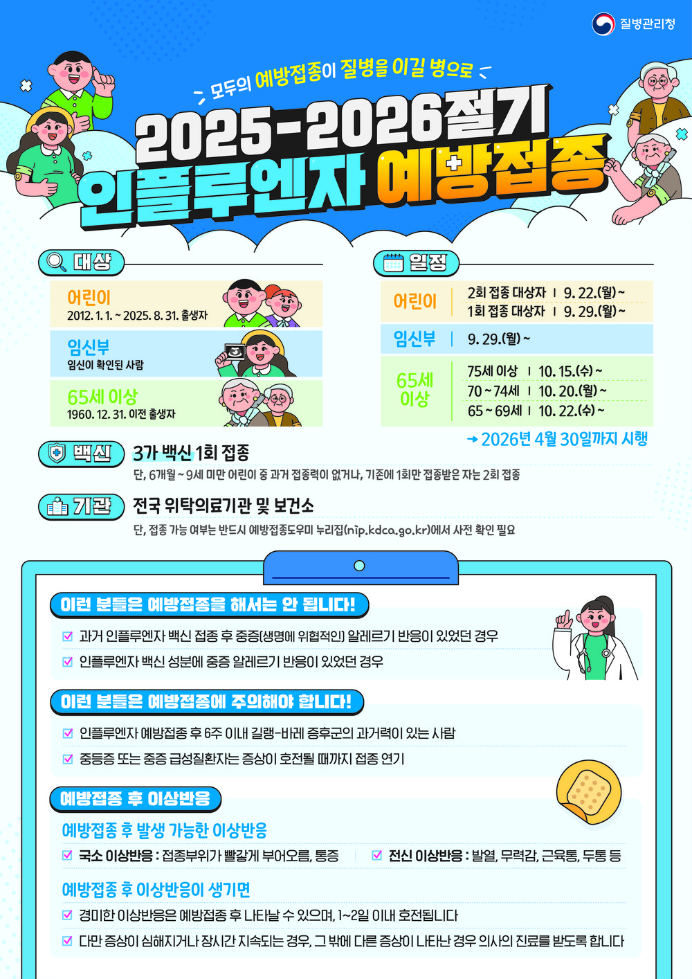 하동군, 인플루엔자 재유행 조짐…B형 독감 증가세, 예방접종 당부