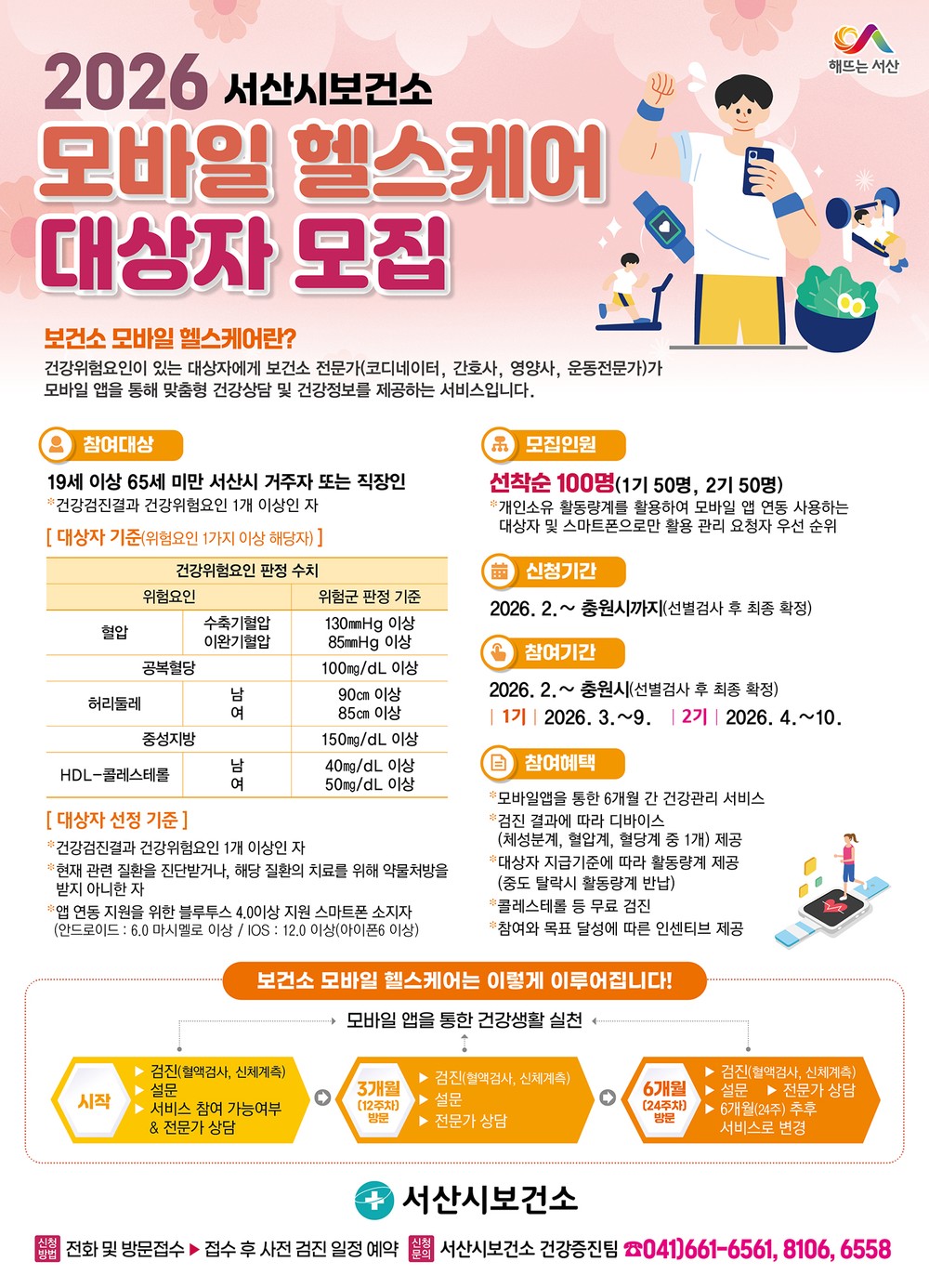 서산시, 2026년 모바일 헬스케어 참여자 모집