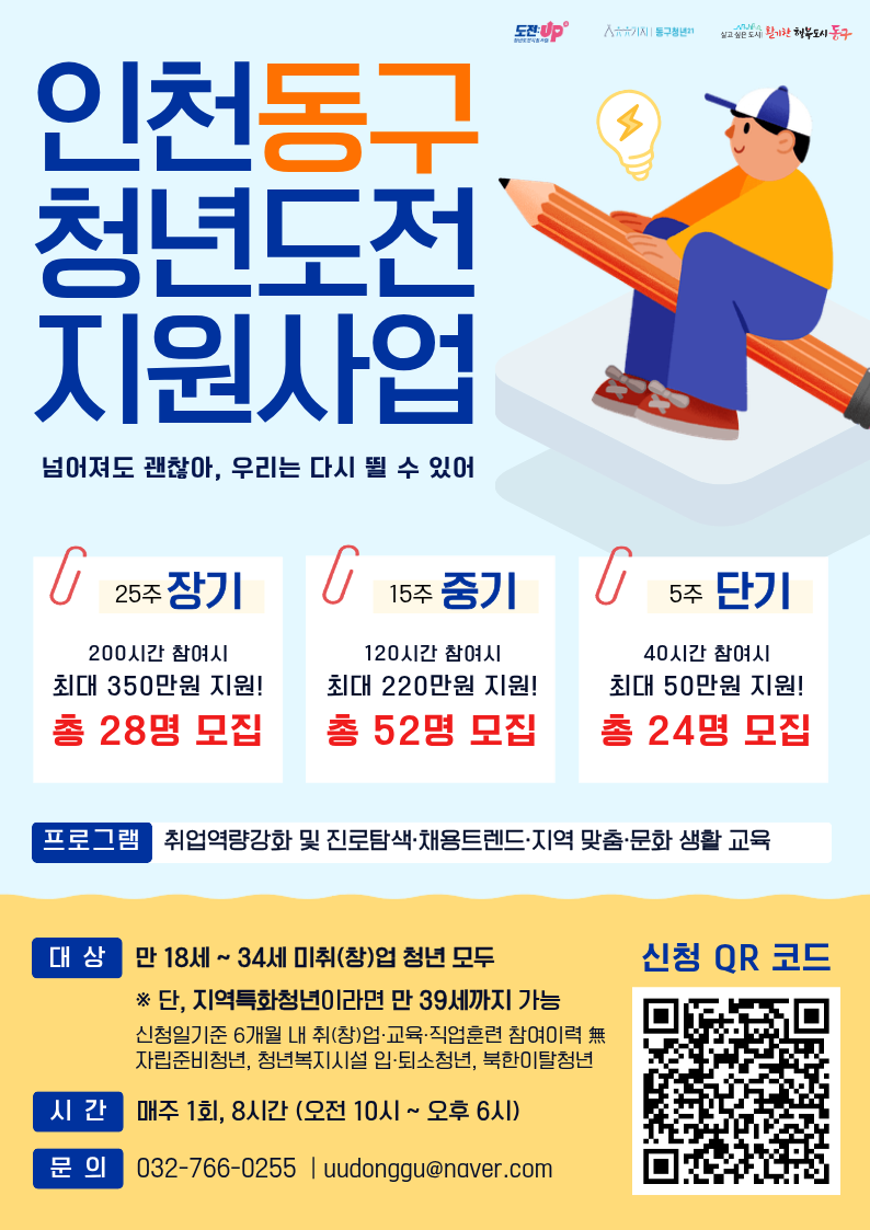 인천 동구, ‘2026 청년도전지원사업’ 참여자 모집