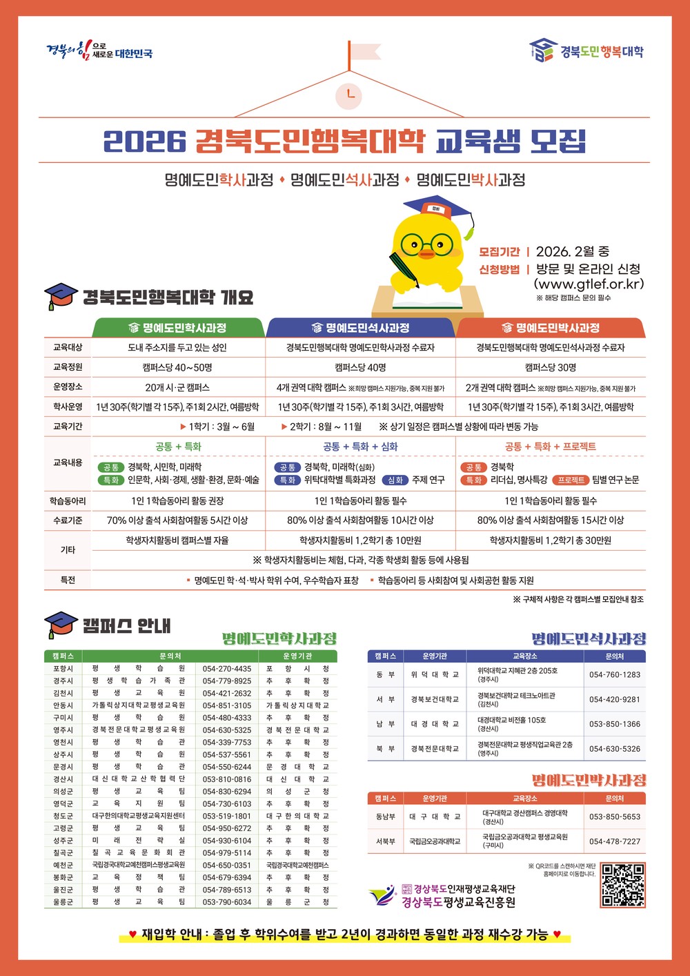배움으로 여는 인생 2막… 영주시캠퍼스 신입생 모집