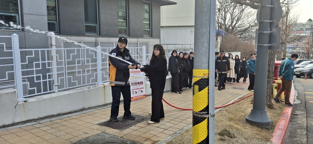 동해시·동해소방서 비상소화장치 사용법 교육 실시