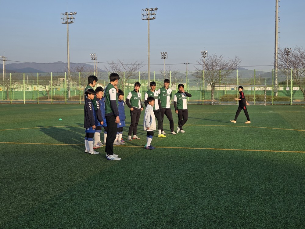 건국대 축구부, 사천시와 7년째 ‘아름다운 동행’