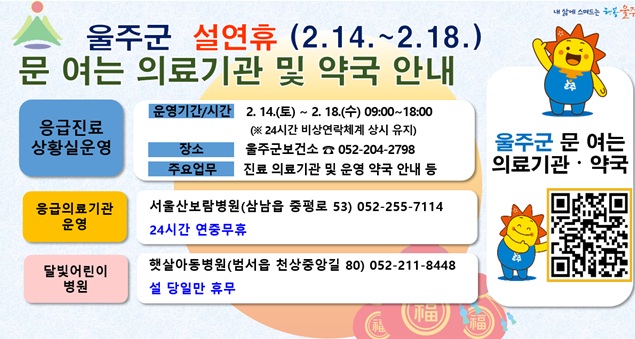 울주군, 설 연휴기간 응급의료체계 구축
