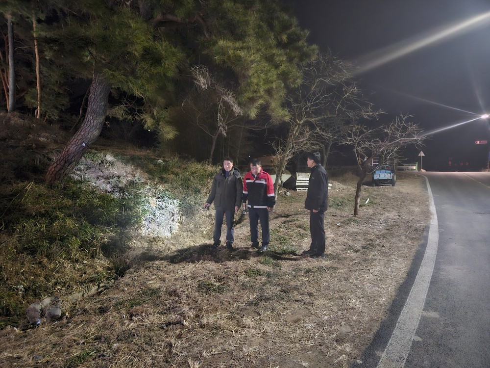 부북면, 산불 예방 위한 야간 특별 순찰 실시
