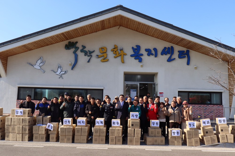 동광양로타리클럽, 진상면 취약계층에 화재예방용 투척식 소화기 920개 전달