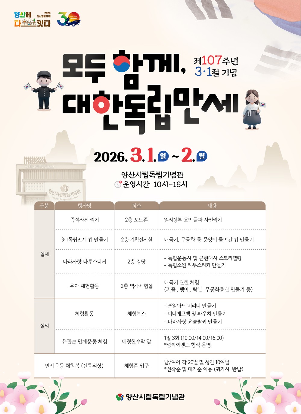 107주년 3·1절, 가족과 함께 외치는 ‘대한독립만세’