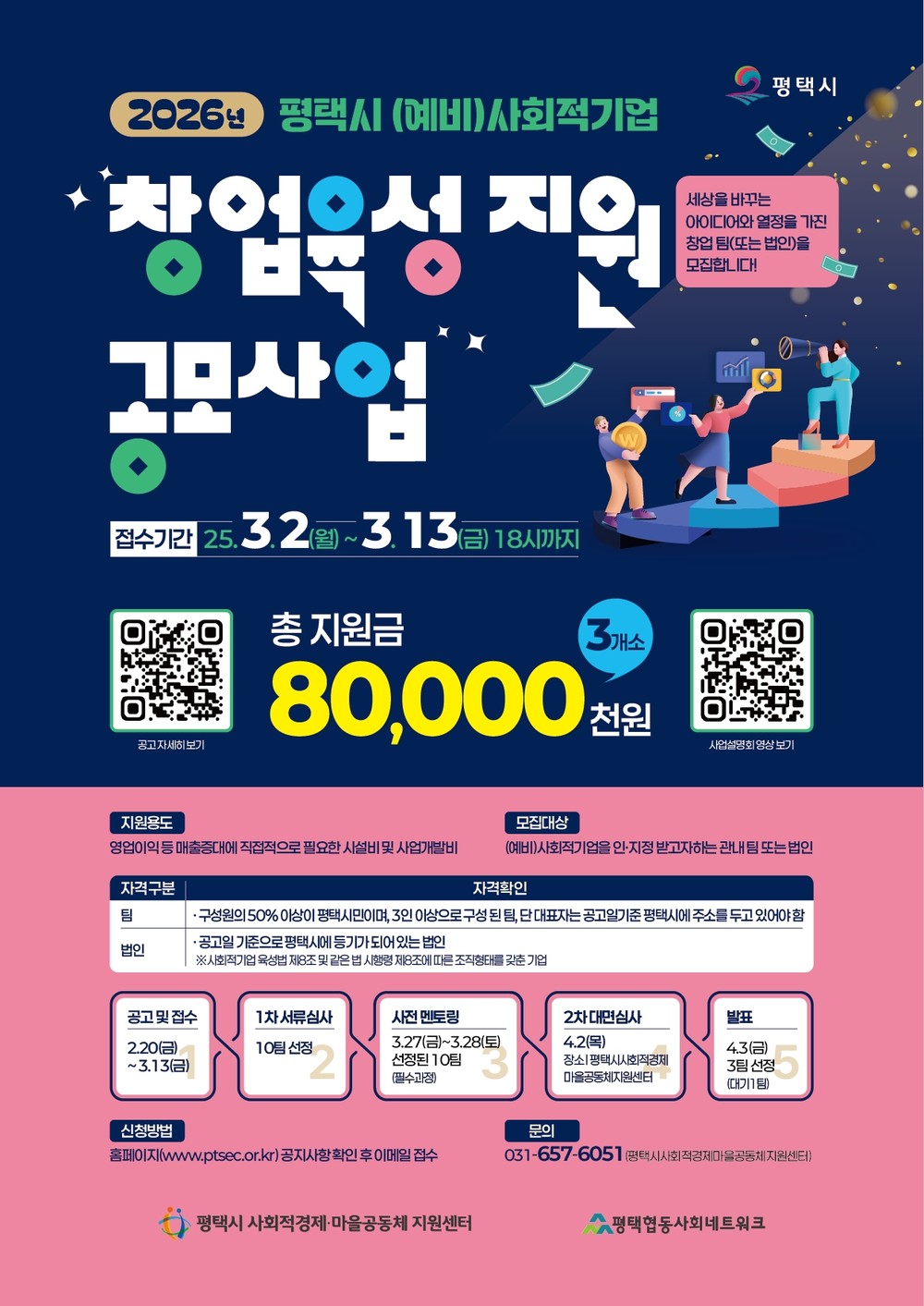 2026년 평택시 (예비)사회적기업 창업 육성 지원 공모