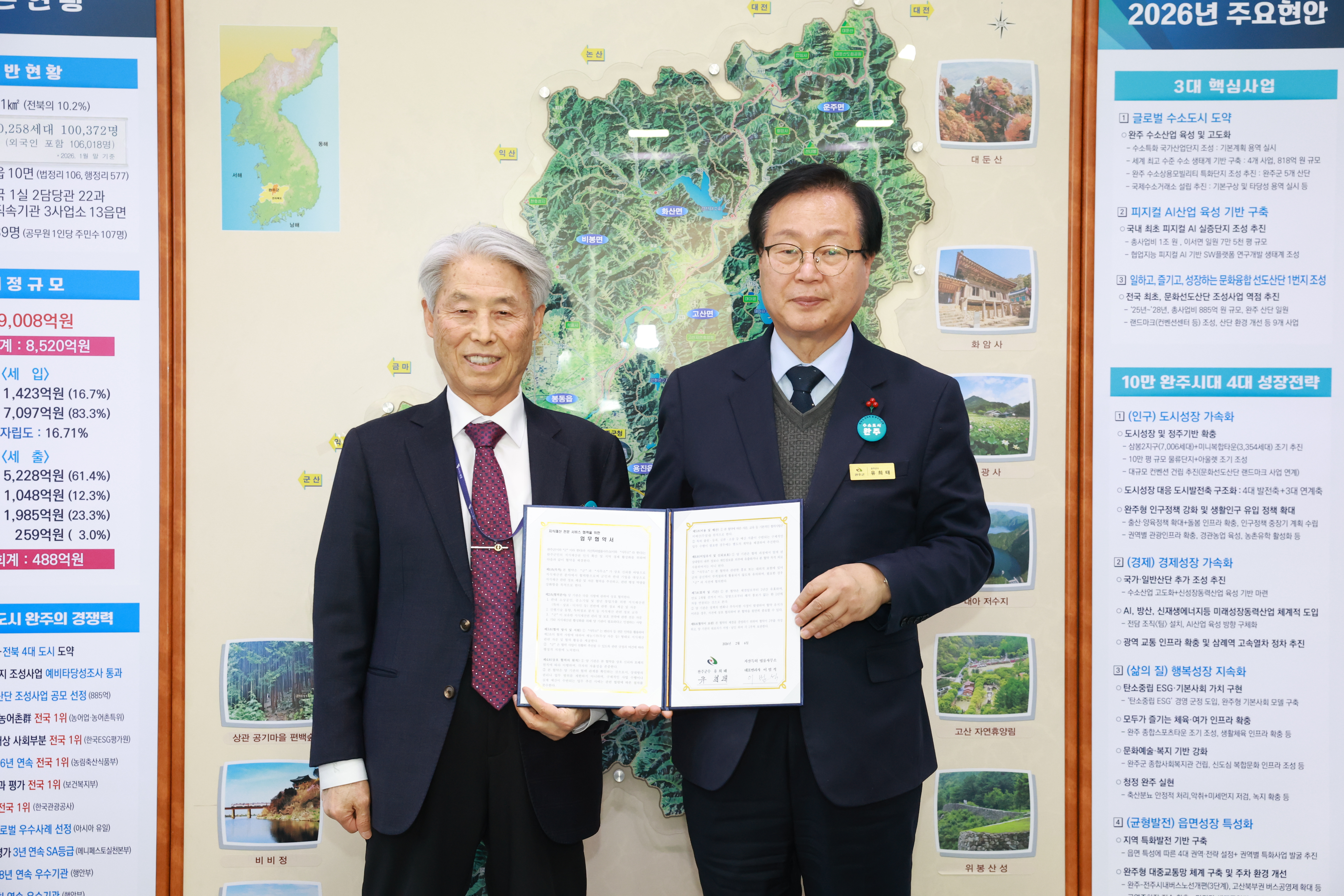 완주군, ‘지식재산 전문 서비스 협력’ 업무협약 체결
