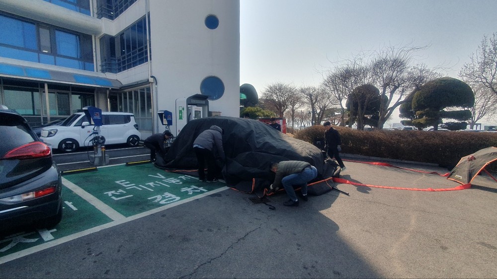 안성시, EV공용차량 충전시설 화재진압 대응훈련 실시