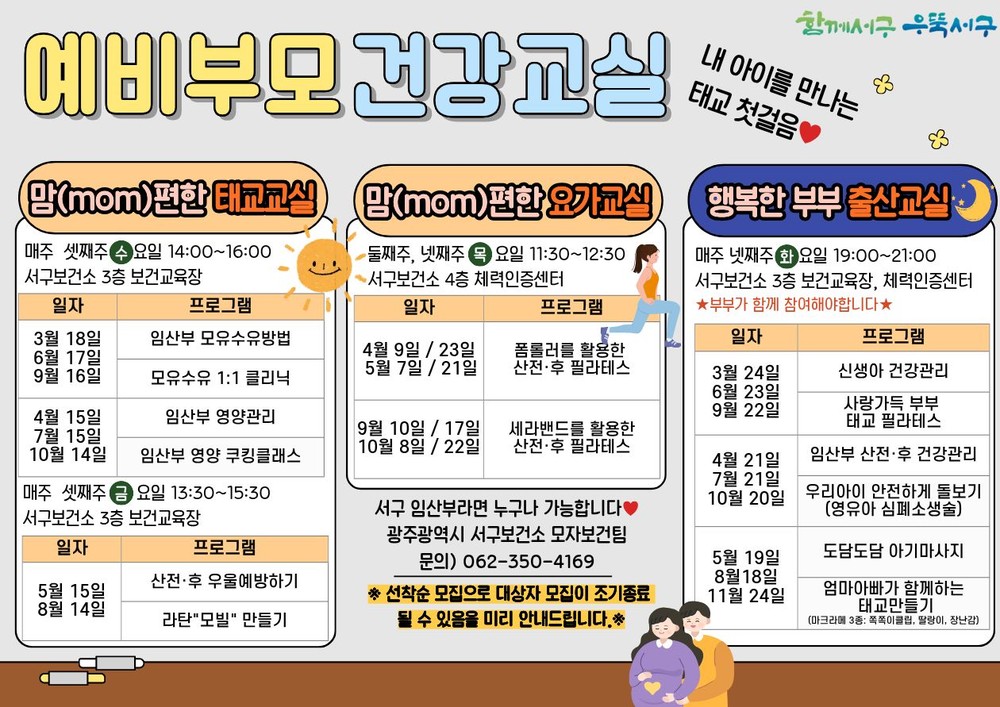 서구, 예비부모 건강교실 본격 운영