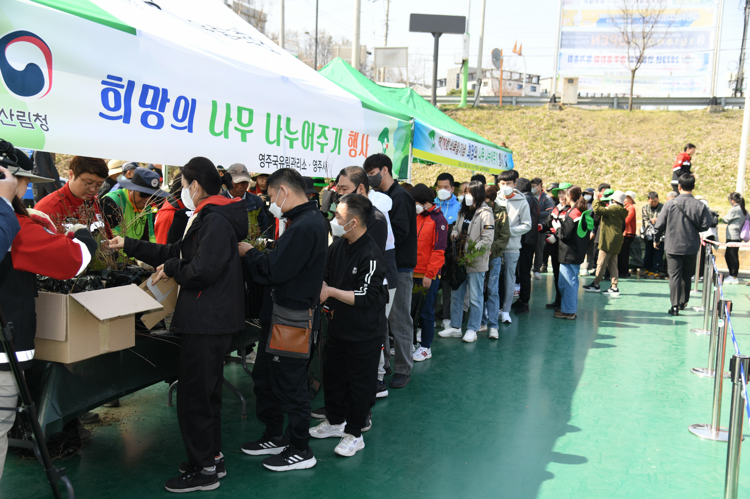 영주시, 시민 대상 ‘나무 나눠주기 행사’ 개최