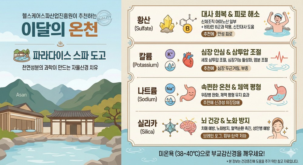 헬스케어스파산업진흥원, ‘이달의 온천’에 파라다이스 스파 도고 선정