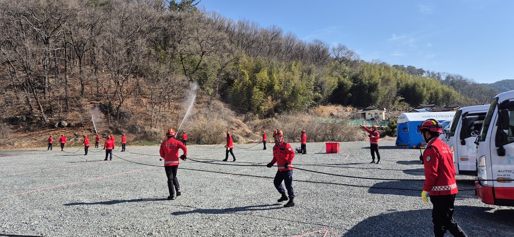 함안군, 봄철 대형산불 대비 자체 진화훈련 실시