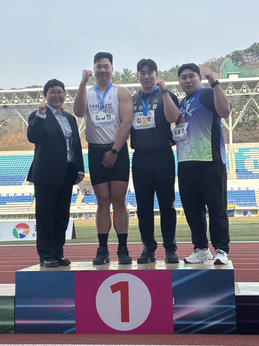 괴산군청 육상팀, ‘2026 김해 KTFL 전국실업육상경기대회’서 금1·동1 획득