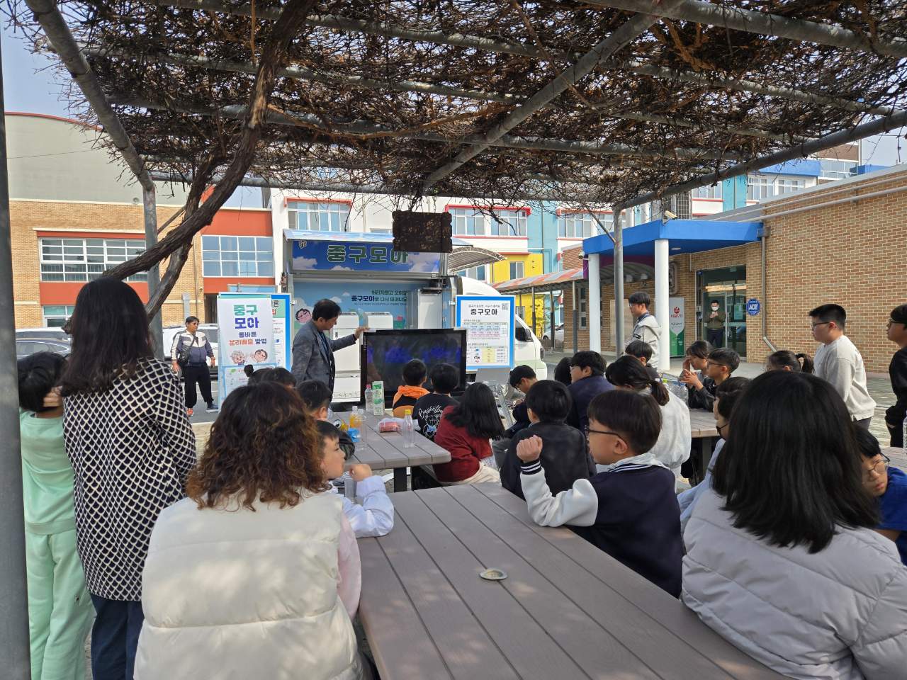 대전 중구, 차량형 자원순환 정거장 ‘중구모아’ 자원순환 현장교육 실시