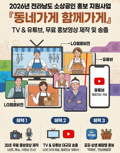 강진군, ‘동네가게 함께가게’로 소상공인 홍보 돕는다